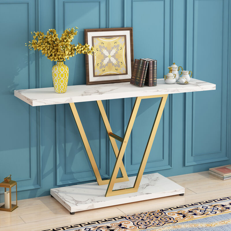 Industrial Hallway Table for Entryway Stylish Console Table with Storage for Home Organization