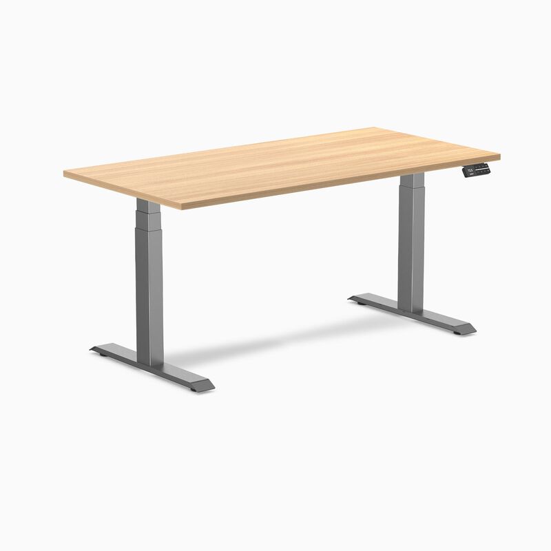Desky Dual Laminate Sit Stand Desk image number 0