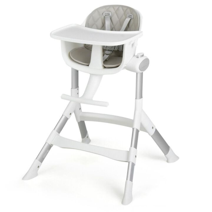 Hivvago 4-in-1 Convertible Baby High Chair with Aluminum Frame
