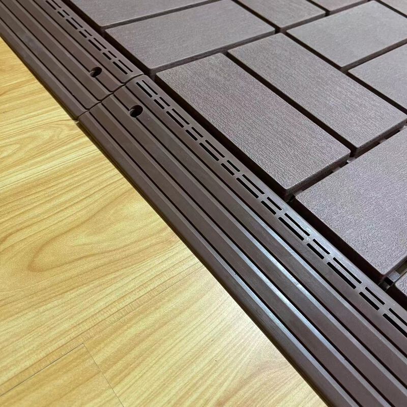 Interlocking Deck Tiles Corner Trim Pieces (30 Pcs+4 Corners), Waterproof, Easy Snap Edge Sealing Strips image number 3