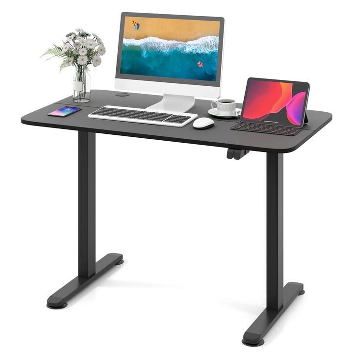 Costway Electric Standing Desk Height Adjustable Sit to Stand Computer Workstation Home Office Natural