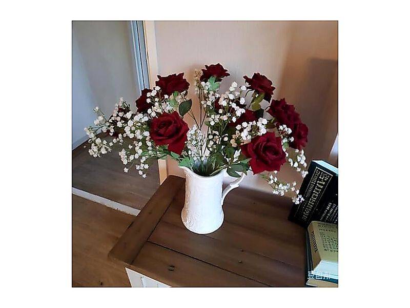 6 Pack 21 Secure Stem Realistic Artificial White Babys Breath Gypsophila Flowers image number 3