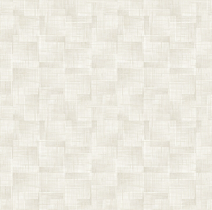 Ting Cream Abstract Woven Wallpaper
