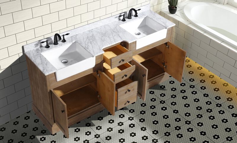 Kelly 72" Bathroom Vanity Weathered image number 4