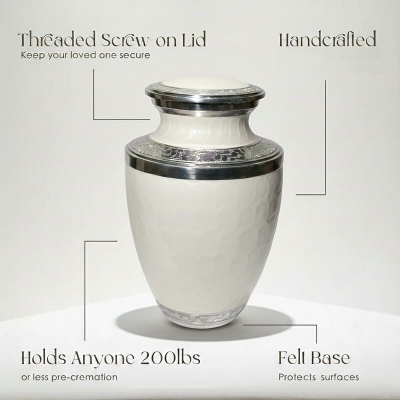 silver-toned accents urn image number 1