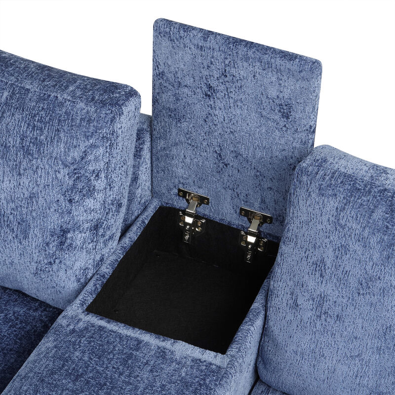 L-shaped Convertible Sectional Sofa Sleeper.