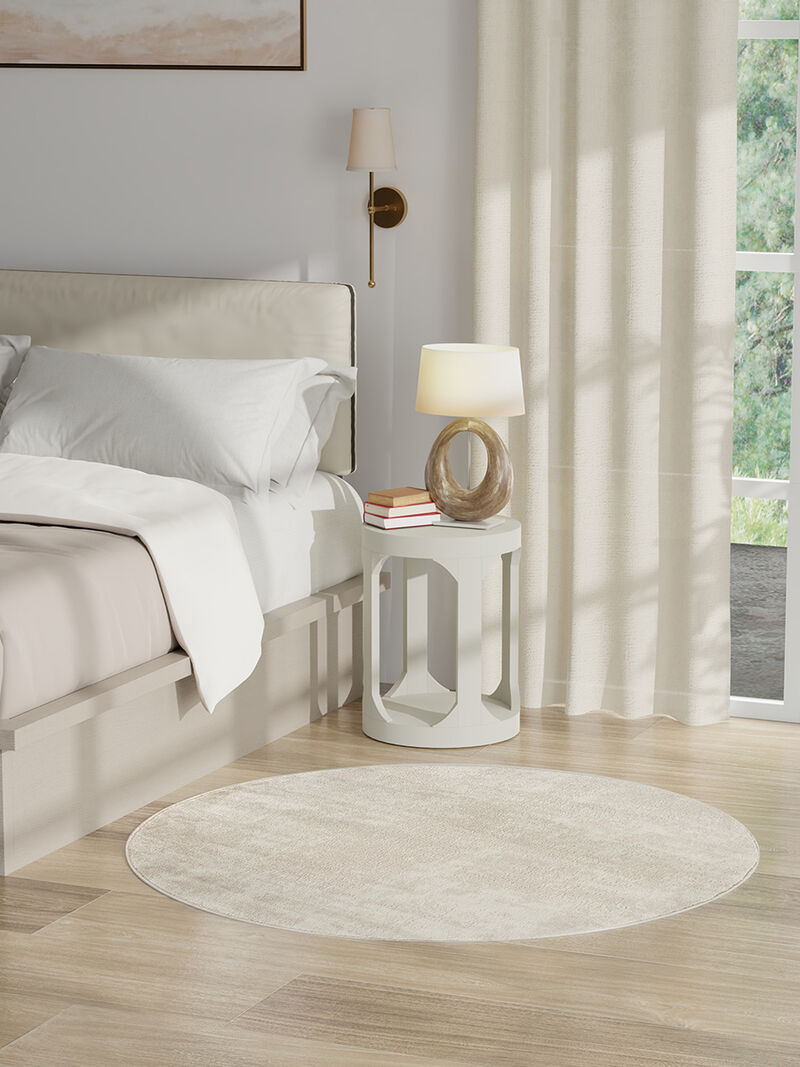 Serenity Home SRH06 Ivory 4' x Round Rug