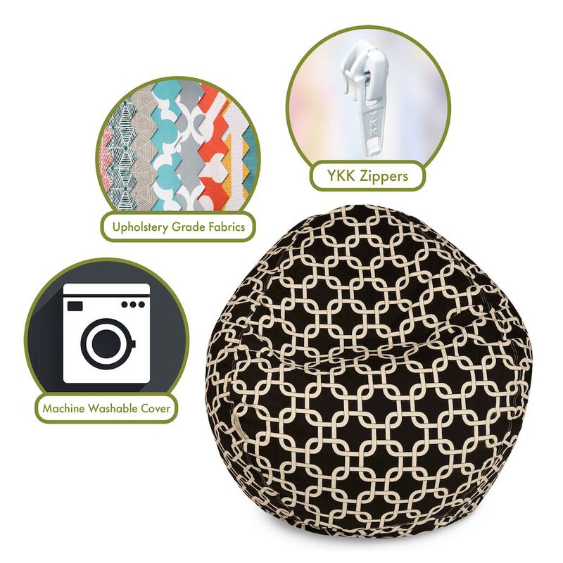 Majestic Home Goods Large Bean Bag Links Black