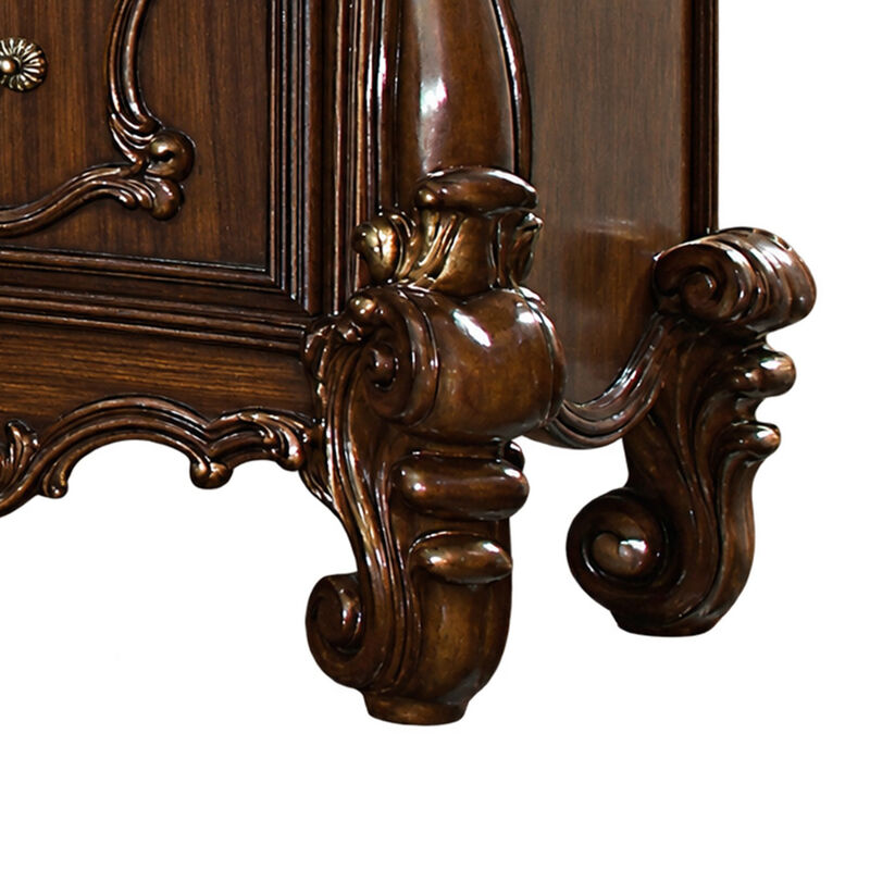3pc King Bedroom Set, Brown, 2 Nightstands image number 6