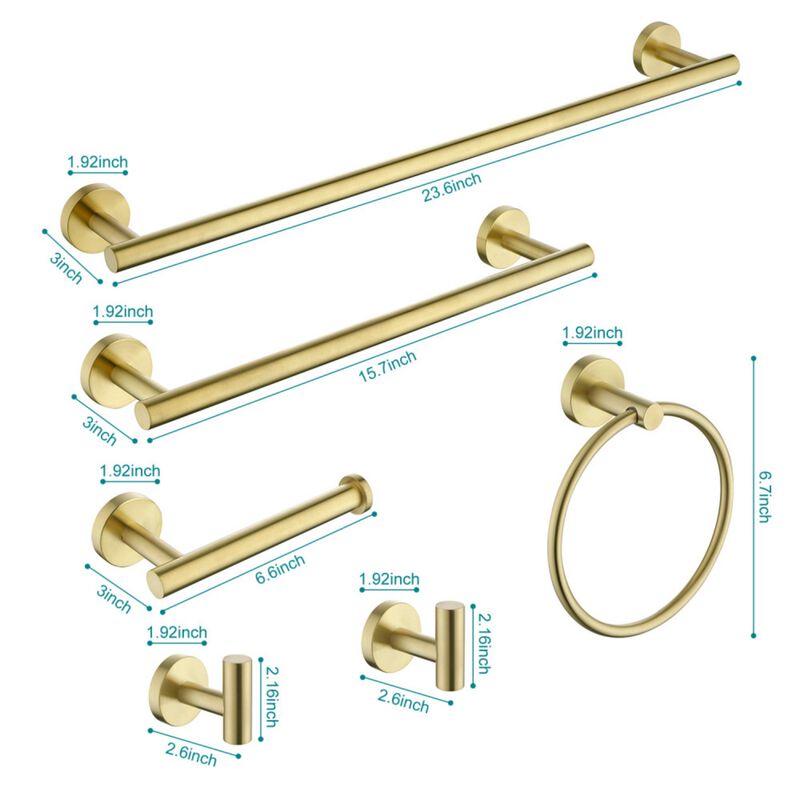 Zeblex Stainless Steel Bathroom Hardware Set image number 9