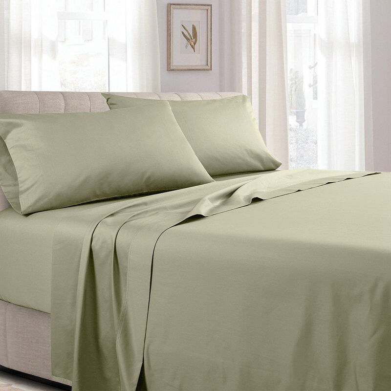 Egyptian Linens - Low Profile (7-10 inches) Soft Cotton Sateen Sheet Set - Made in USA