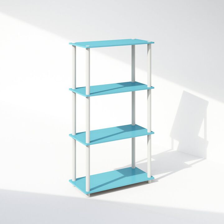 Turn-N-Tube 4-Tier Multipurpose Shelf Display Rack, Shelving Unit, Bookcase