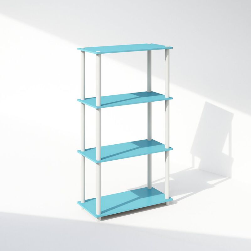 Turn-N-Tube 4-Tier Multipurpose Shelf Display Rack, Shelving Unit, Bookcase
