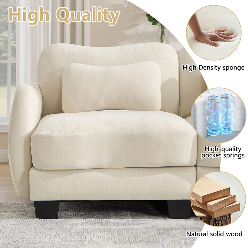 Camtun Curved Design U-Shaped Sectional Sofa image number 8