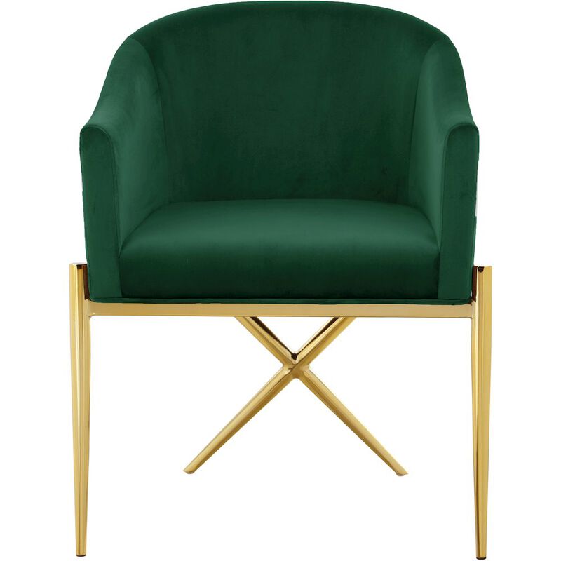 Meridian Furniture Xavier Green Velvet Dining Chair