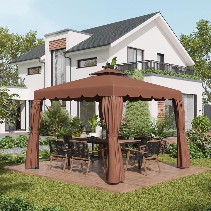 Hivvago Gazebo Canopy 10' x 10' Replacement Cover