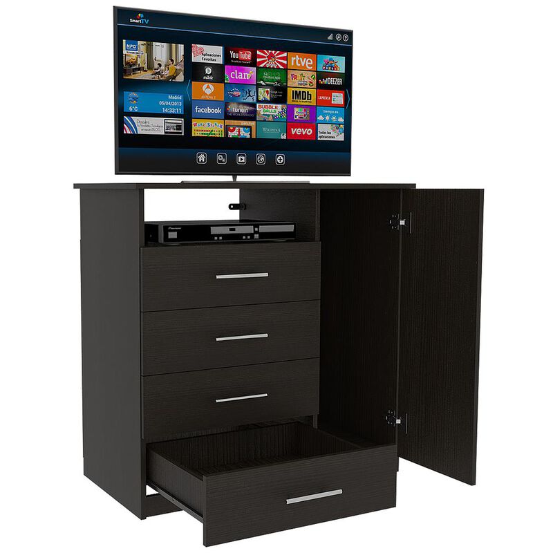 Rioja 4 Drawer Dresser Black Wengue