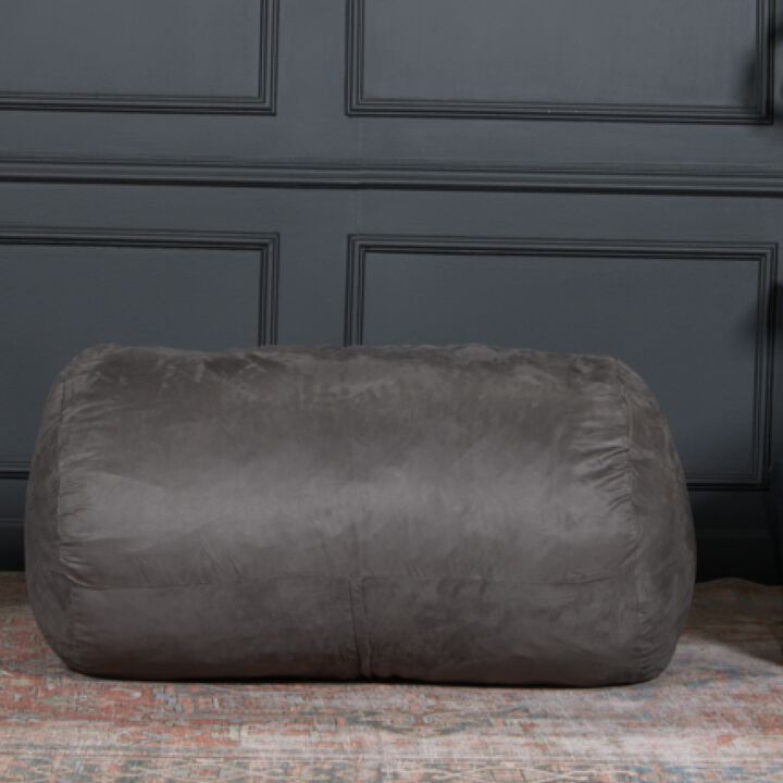 GOODSILO Modern 4 Foot Cylindrical Bean Bag Chair with Soft Textures and Comfortable Foam Filling for Contemporary Living Spaces