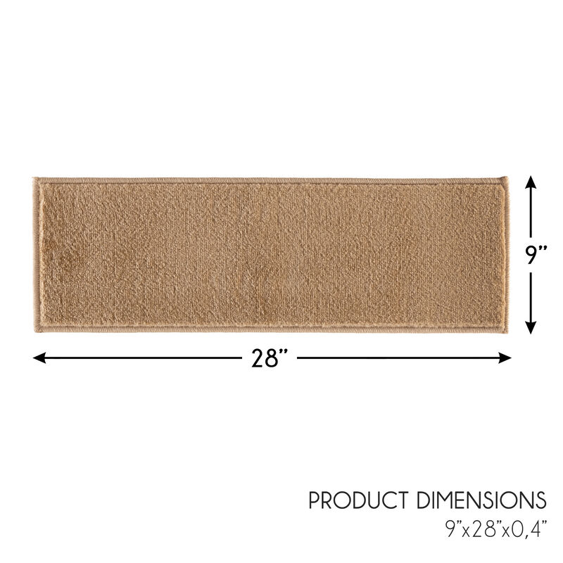 SUSSEXHOME Carpet Stair Treads Easy to Install with Double Adhesive Tape - Safe, 9" X 28" - Beige