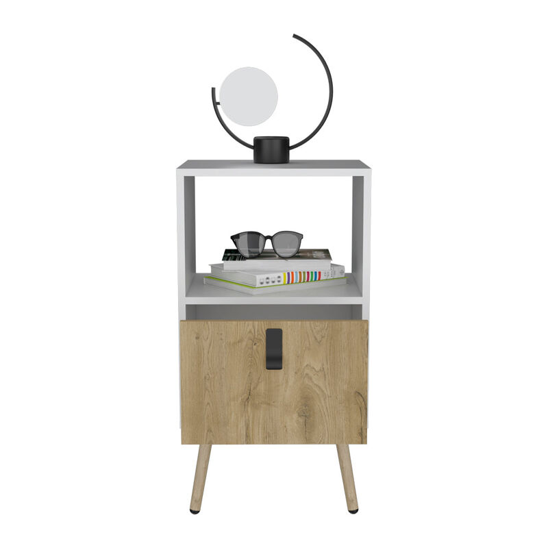 Nightstand A Magness, Bedroom, White / Macadamia