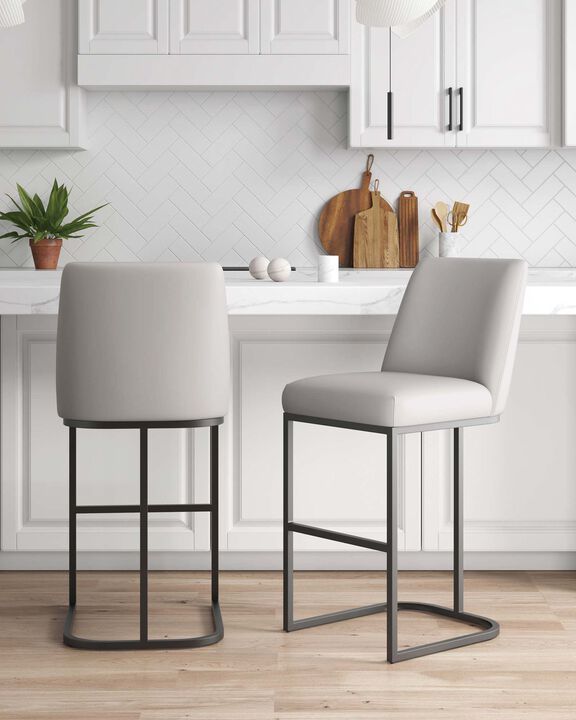 Serena Light Gray Barstools (Set of 2)