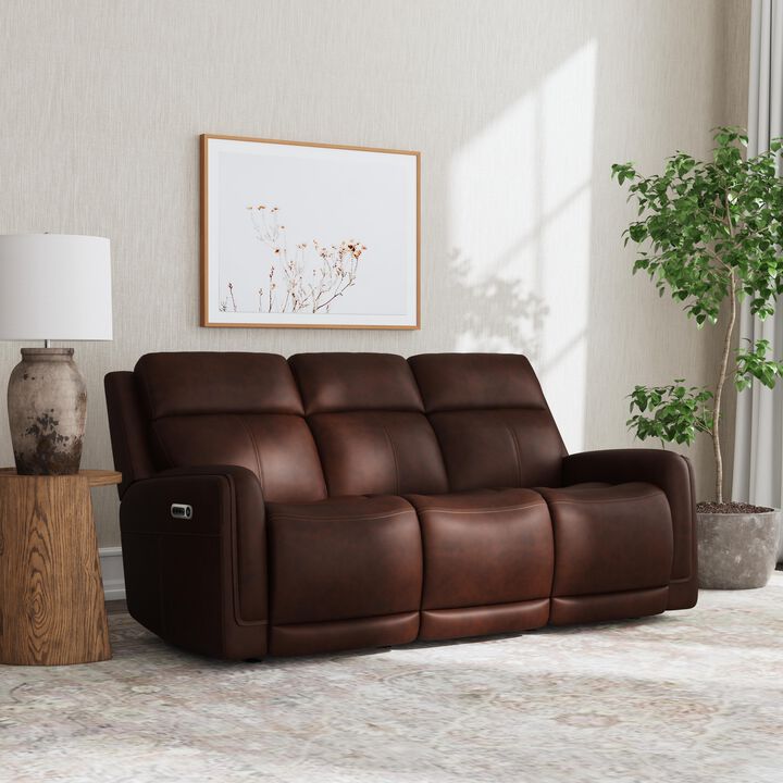 Alister Burnt Umber Power Gliding Sofa