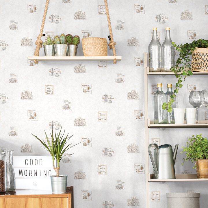Just Kitchens Coffee Beige Wallpaper G45414