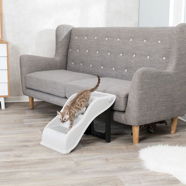 TRIXIE 3 Step Pet Stairs, Lightweight & Collapsible, Easy to Store, Non-Slip Treads