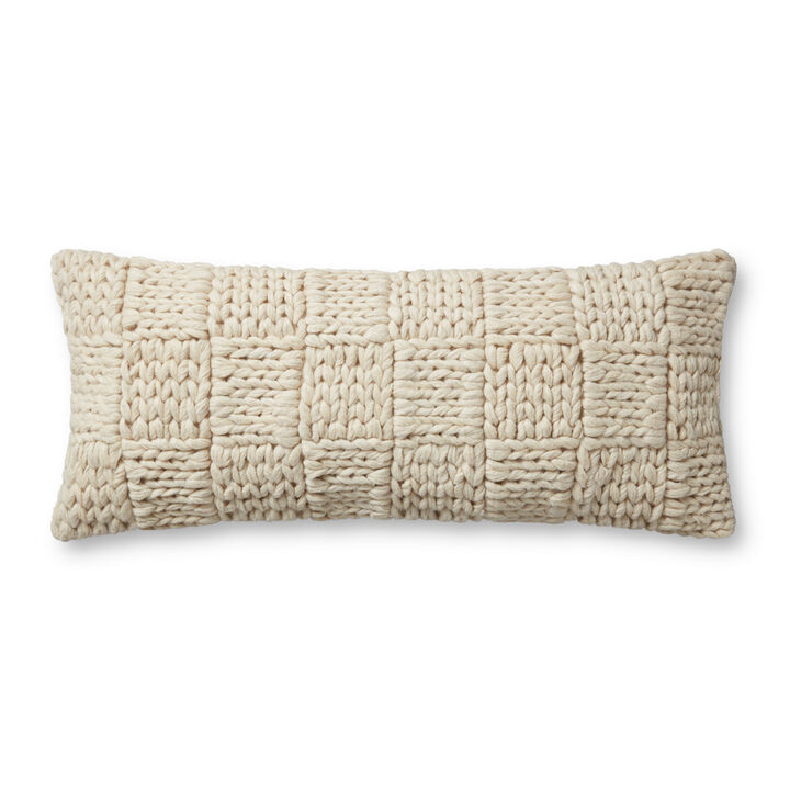 Avery PMH0061 Natural 13''x35'' Down Pillow by Magnolia Home by Joanna Gaines x Loloi