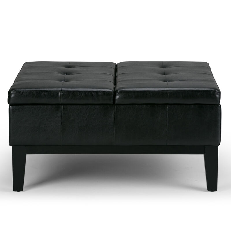 Simpli Home Dover Square Coffee Table Storage Ottoman image number 1