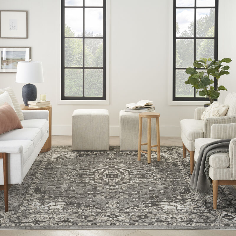 Quarry QUA05 Gray 7'10" x 9'10" Rug