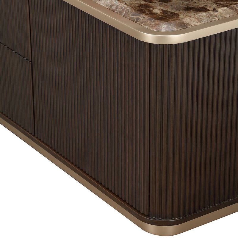 Michael Amini West Kensington Media Cabinet - Medium Espresso image number 2