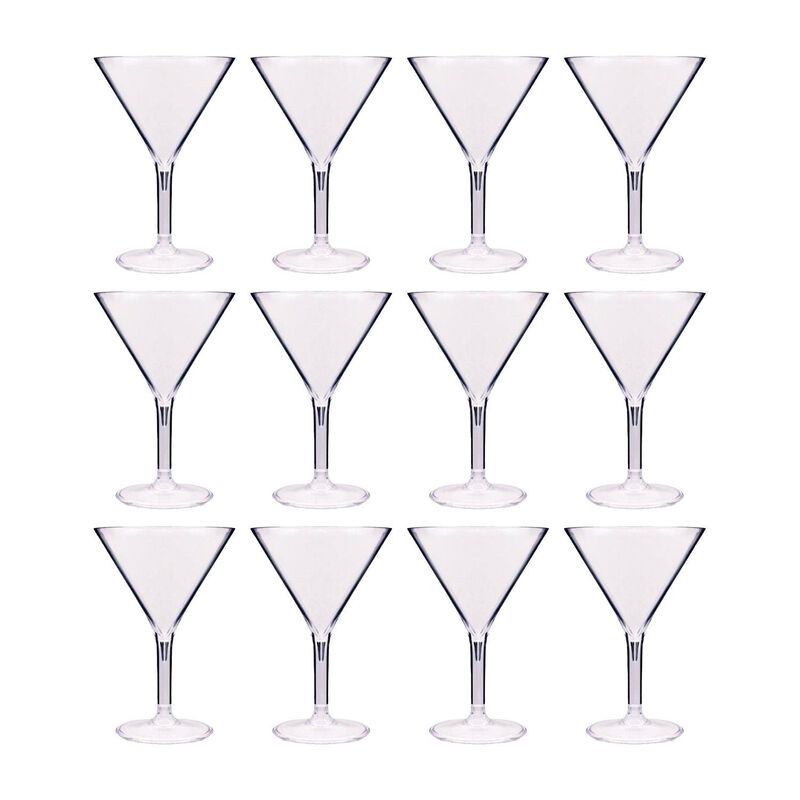 Polycarbonate Drinkware 9 oz. Round Clear Polycarbonate Martini (Set of 12) image number 0