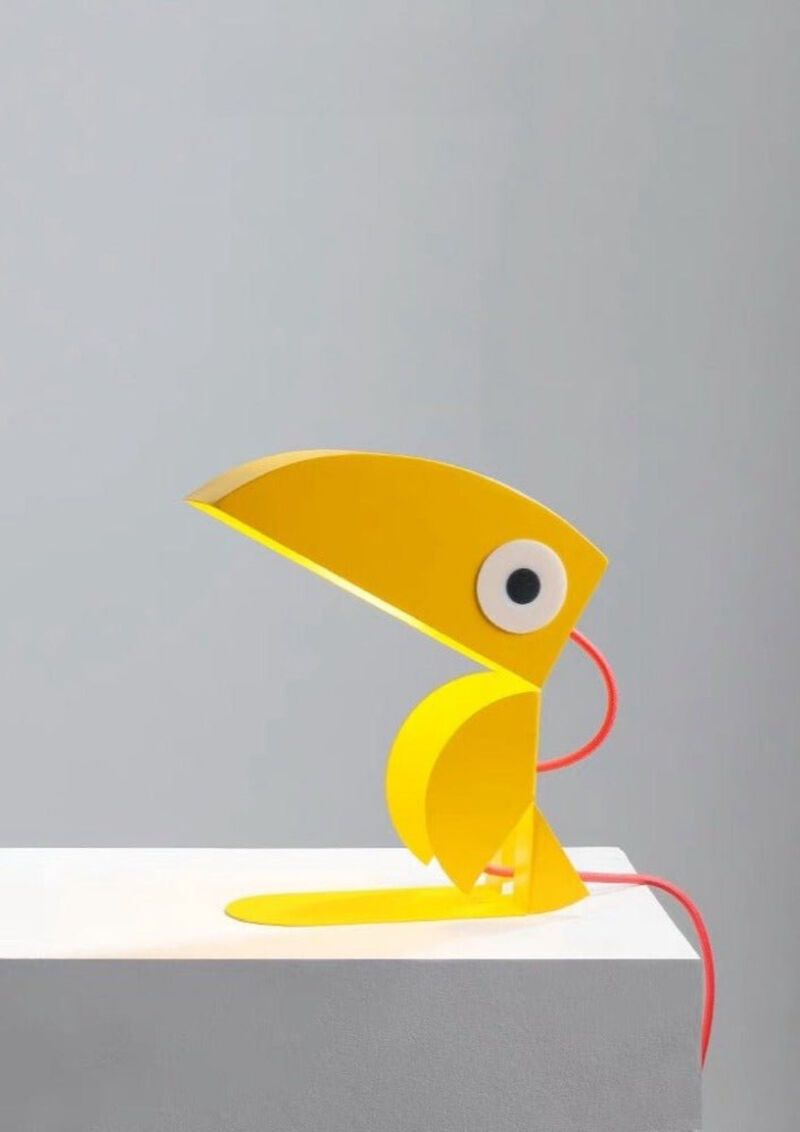 Whimsical Eclectic Memphis Cute Parrot Table Lamp for Study - Full Spectrum Eye Protection Decorative Desk Lamp
