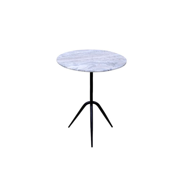 World Interiors Glacier 18 Accent Table with Fancy Brown Marble