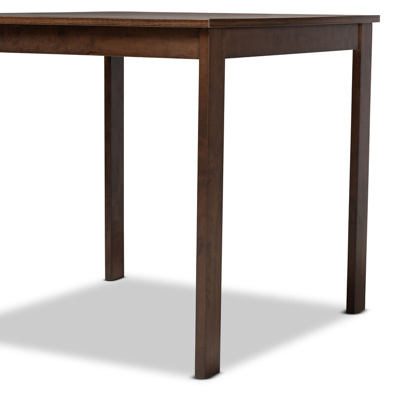 Baxton Studio Lovy Modern and Contemporary Gray Fabric Upholstered 5 Piece Wood Dining Set