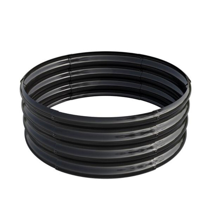 Heavy-Duty Metal Raised Garden Bed, Tall Round Planter for Backyard & Patio Gardening