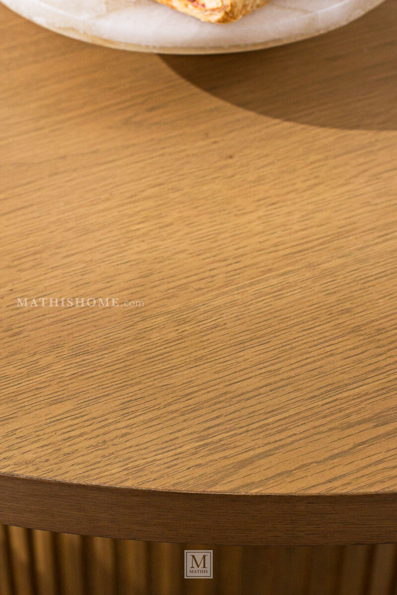 Colvin Brown 52" Wood Table & 4 Upholstered Side Chair image number 4