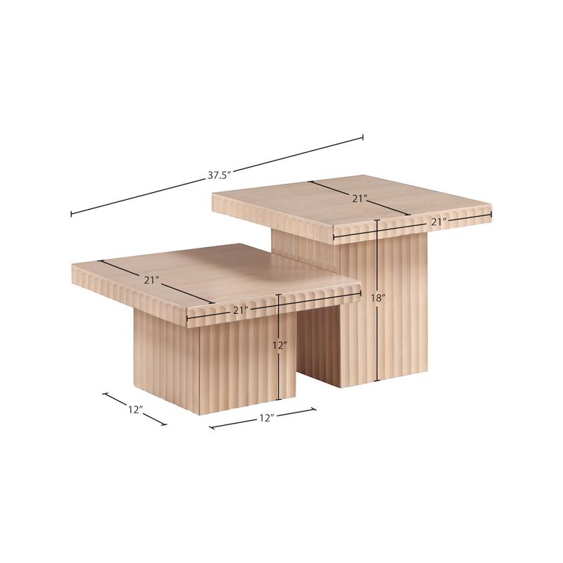 Meridian Furniture Spencer Natural Oak Veneer Coffee Table