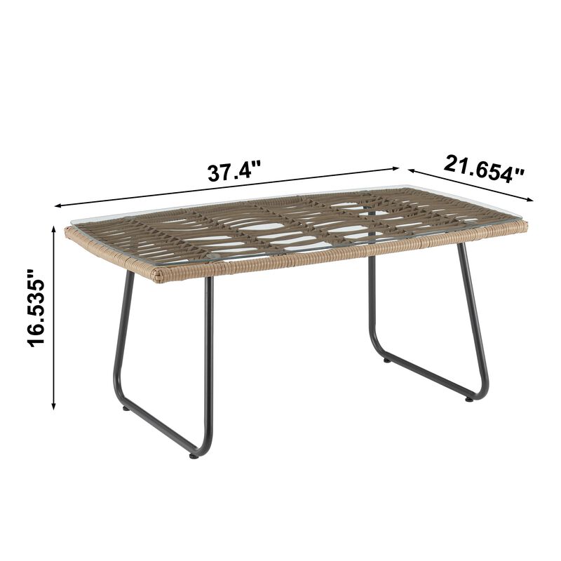 Antibes Gray 4-Piece Patio Set