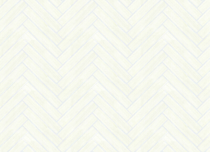 Herringbone Wood Veneer White Wallpaper (Set of 2) image number 0