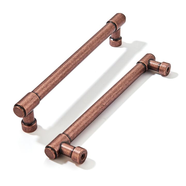 khtumeware 10 Pack 6 Inch(152mm) Vintage Antique Copper Cabinet Pulls Kitchen Cabinet Hardware for Cupboard Drawer Handles Dress