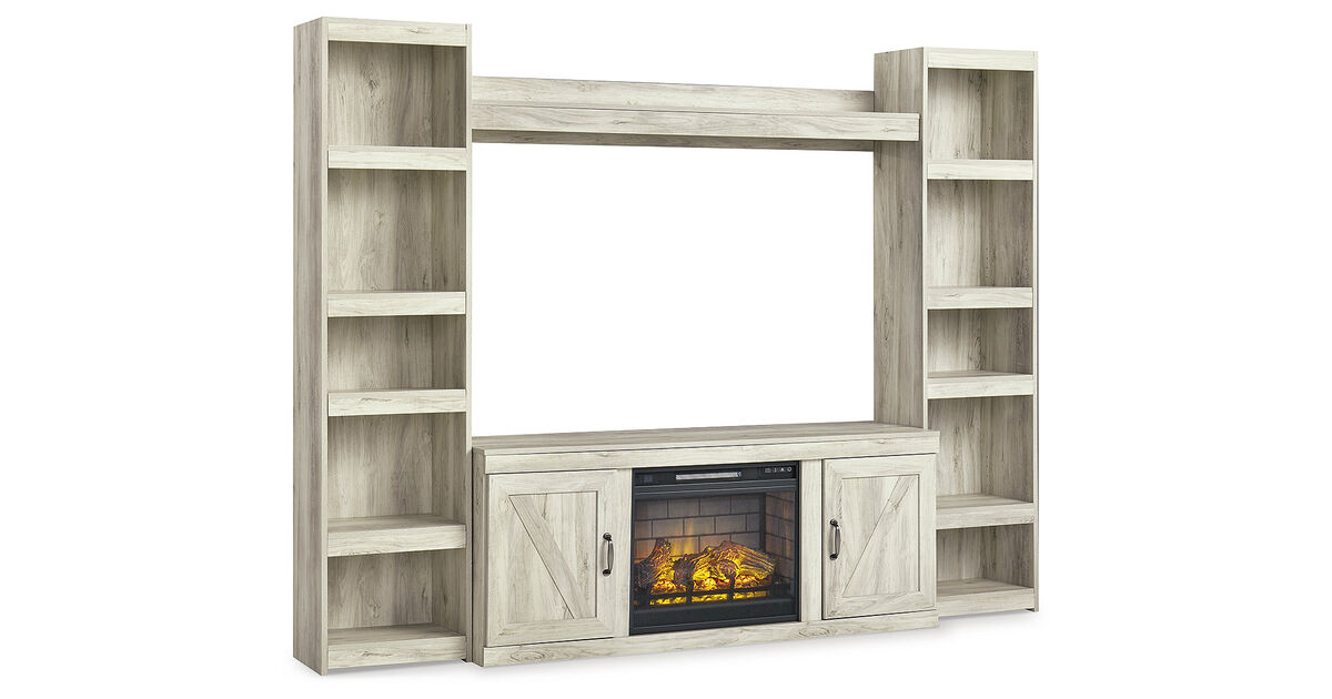 Bellaby 4-Piece Entertainment Center with Electric Fireplace