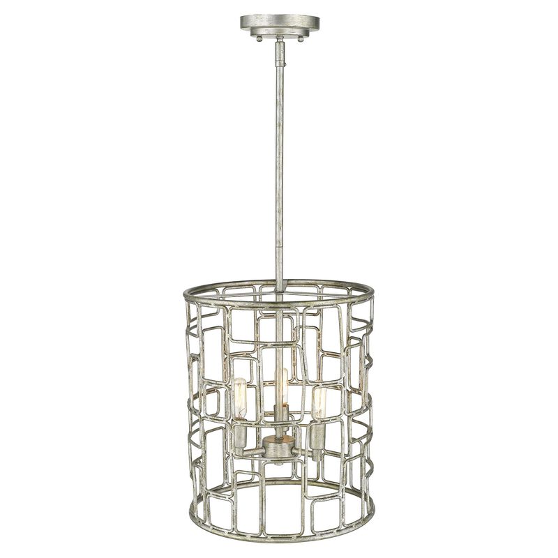 Hivvago Amoret 3-Light Antique Silver Convertible Pendant