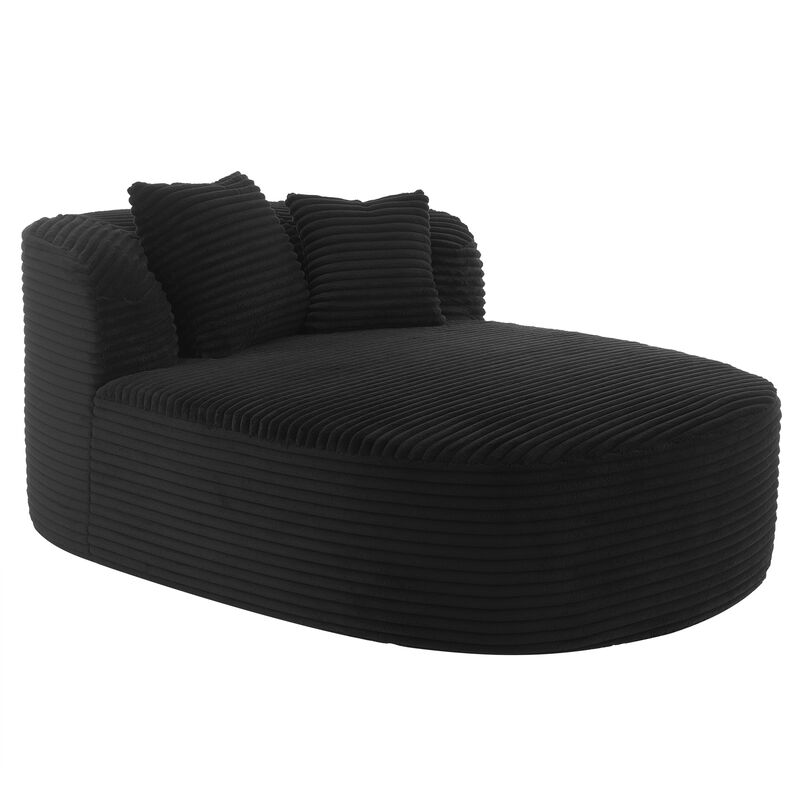 Merax Modern Chaise Lounge Sofa Boneless Couch