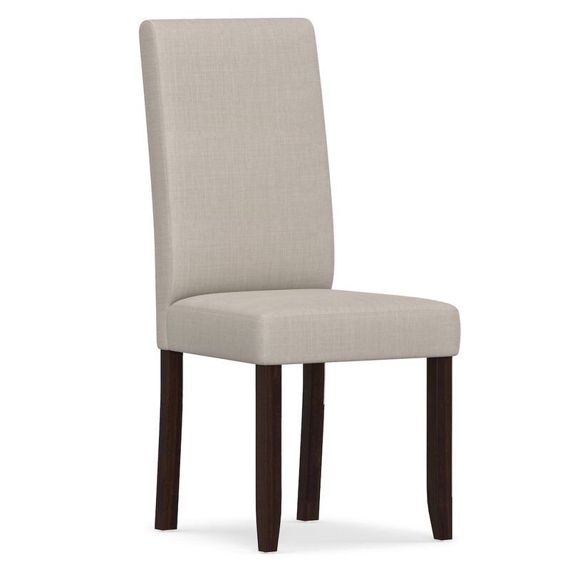 Simpli Home Acadian Solid Wood Parson Dining Chair (Set Of 2) In Light Beige