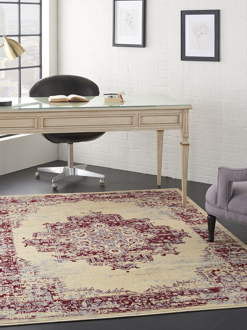 Grafix GRF14 Cream/Red 3'9" x 5'9" Rug