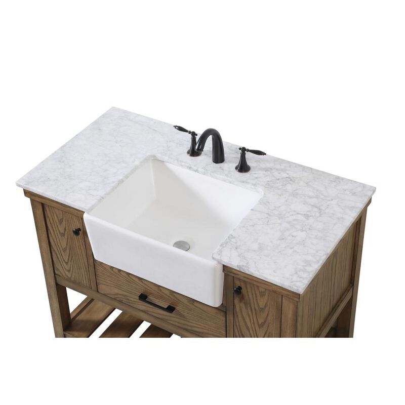 Elegant Kitchen and Bath 42 inch Single bathroom vanity in driftwood