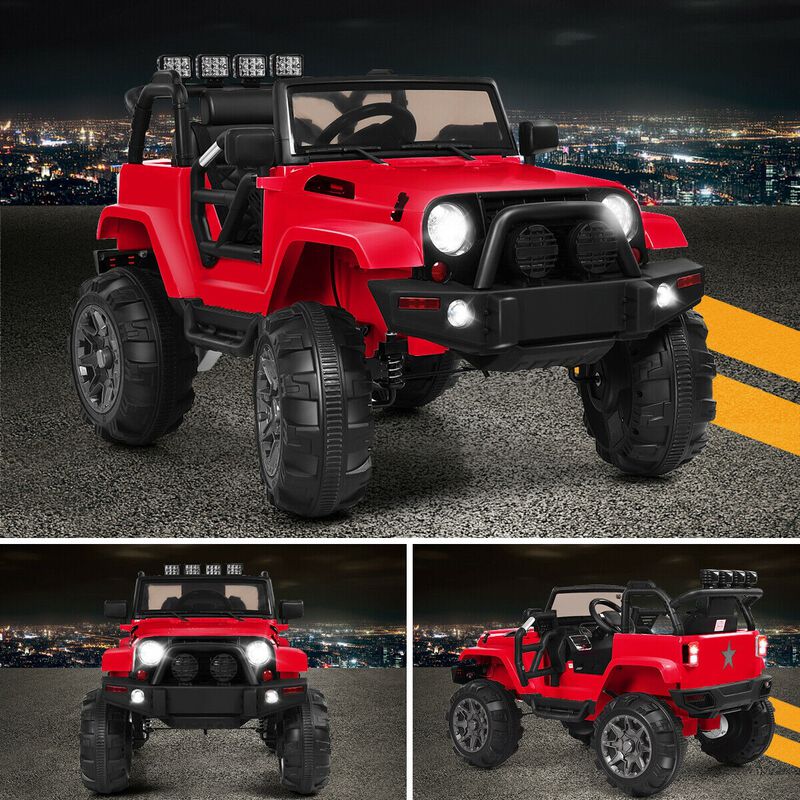 12V Kids Electric Ride-On Truck with Parental Remote and LED Headlights image number 7