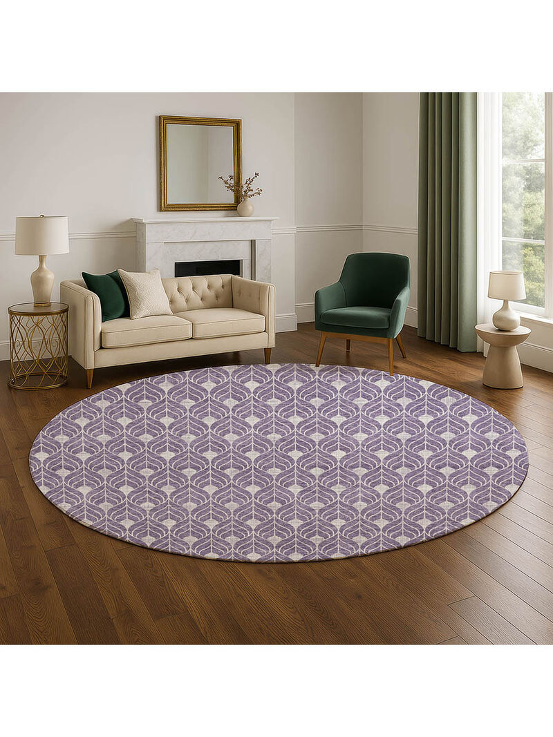 The Reserve TR10 Plum 8' Round Rug image number 1